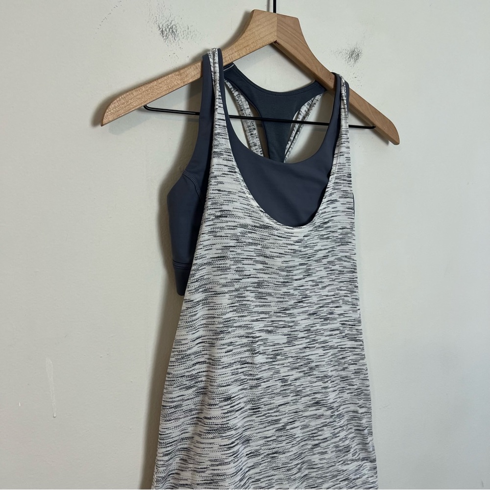 LULULEMON- Twist & Toil Tank Tiger Space Dye Black White Nebula Training Running - Picture 5 of 8
